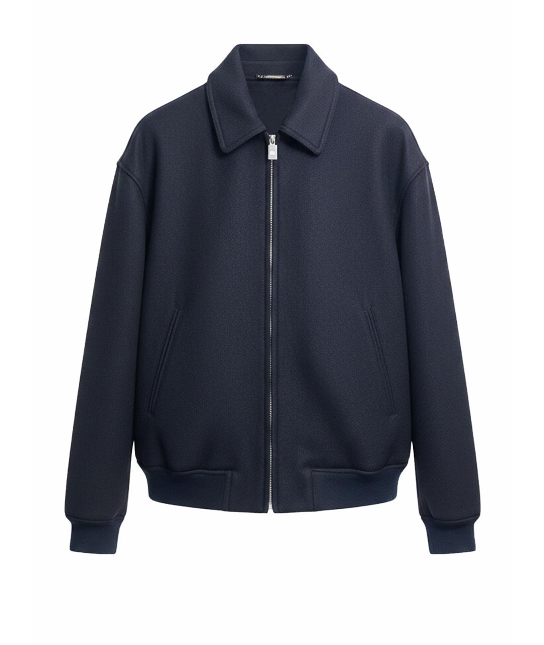 DOLCE&GABBANA Темно-синяя шерстяная куртка, фото 9