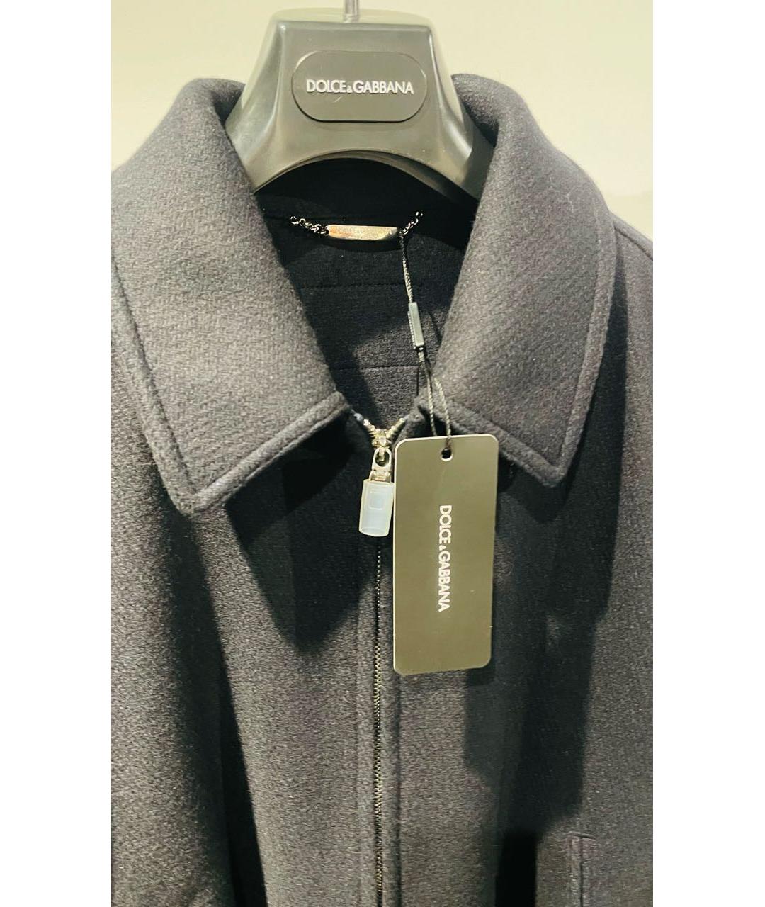 DOLCE&GABBANA Темно-синяя шерстяная куртка, фото 3