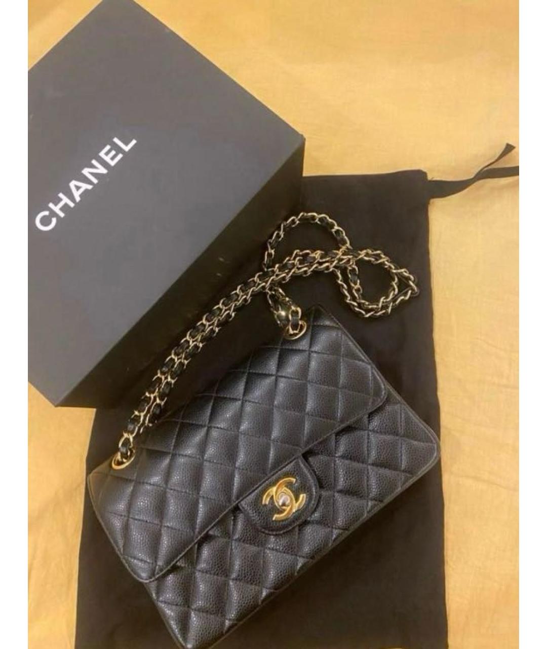 CHANEL Черная кожаная сумка через плечо, фото 2