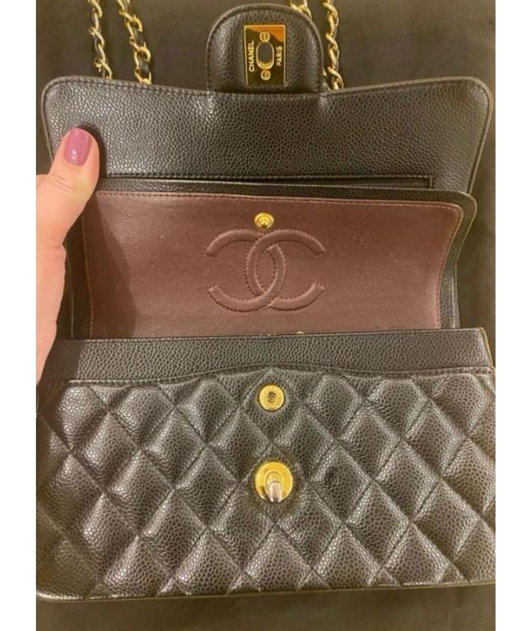 CHANEL Черная кожаная сумка через плечо, фото 4