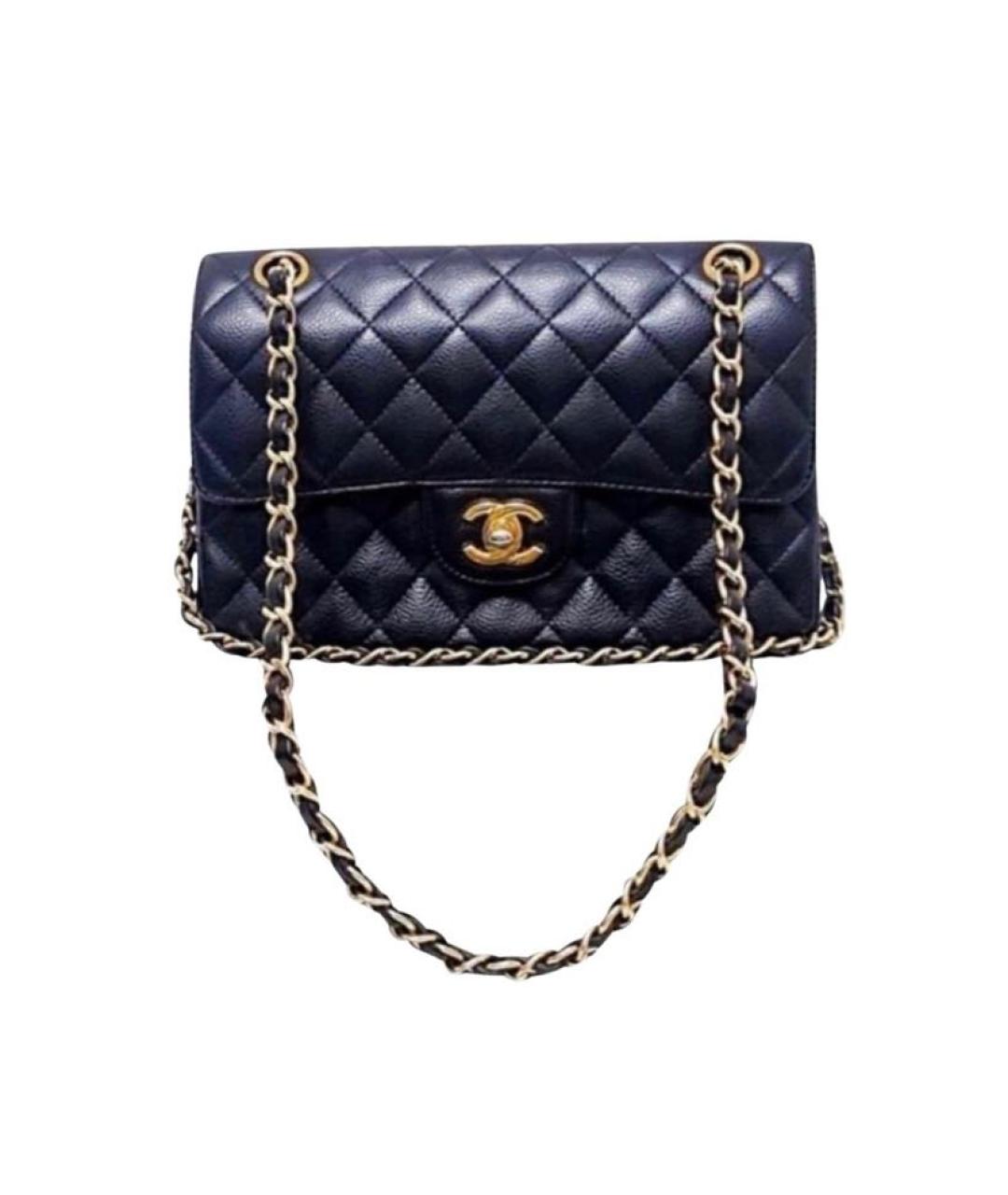 CHANEL Черная кожаная сумка через плечо, фото 5