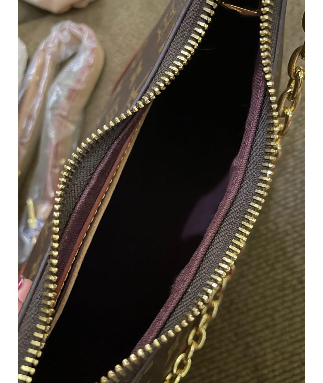 LOUIS VUITTON Коричневая сумка с короткими ручками, фото 4