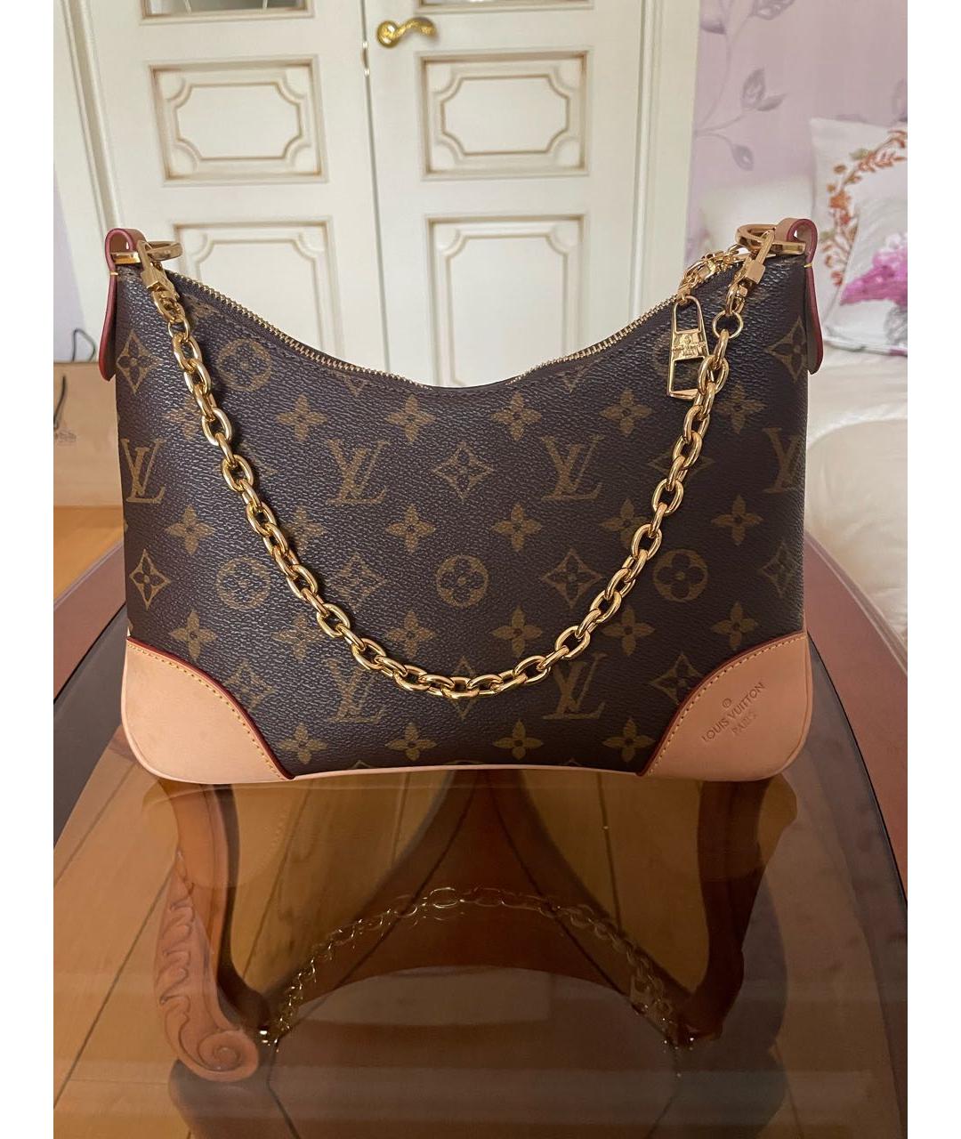 LOUIS VUITTON Коричневая сумка с короткими ручками, фото 5