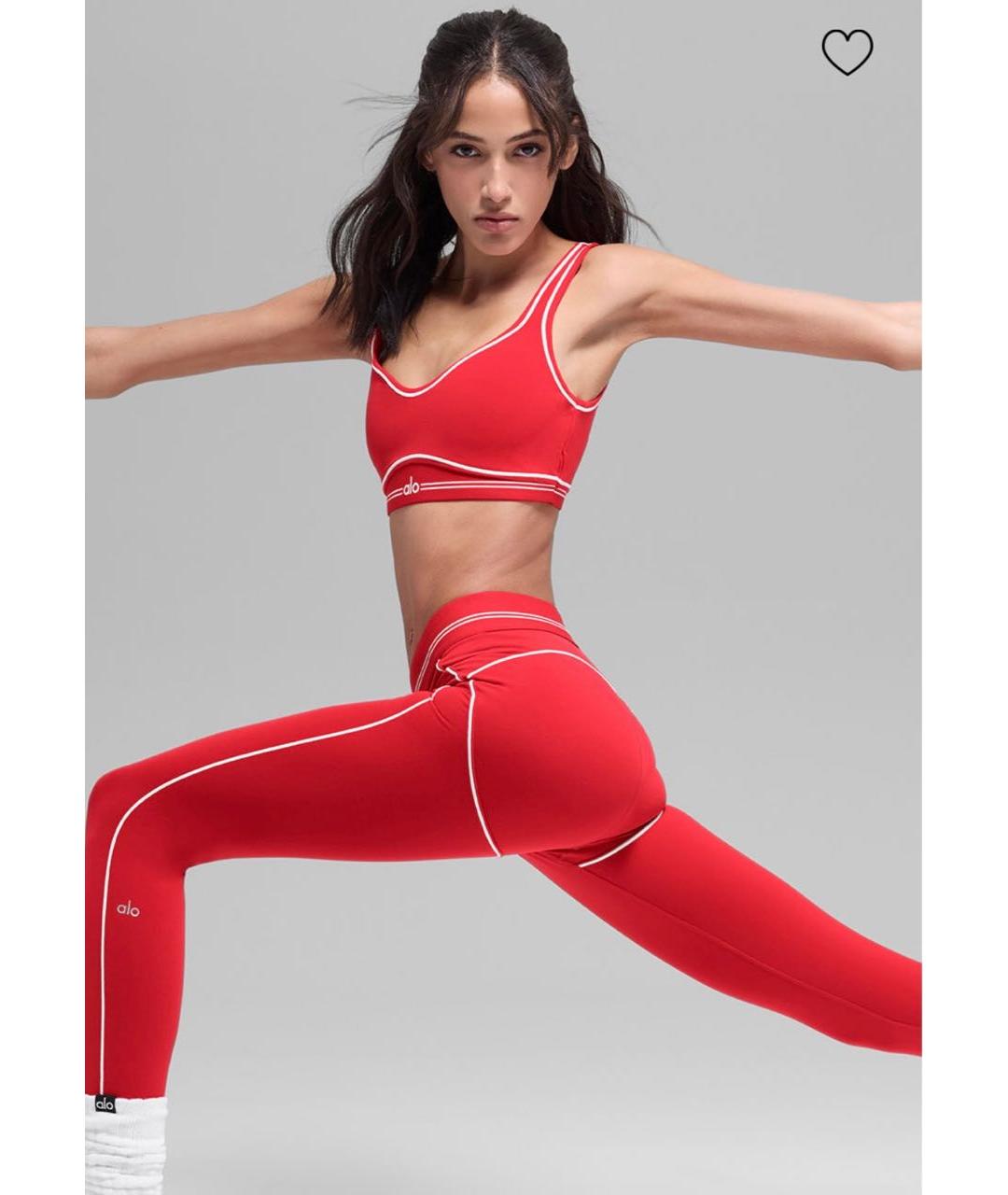 ALO YOGA Красный полиэстеровый спортивные костюмы, фото 3