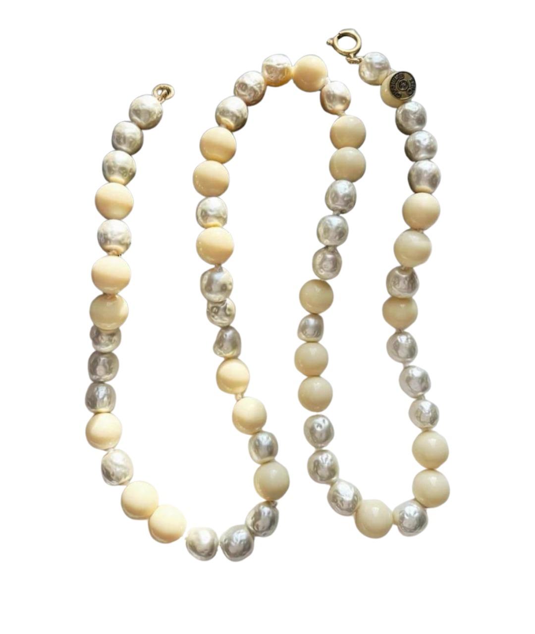 CHANEL Бежевое жемчужное колье, фото 1