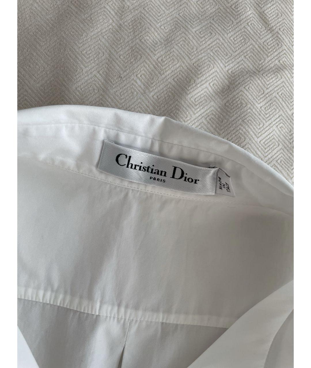CHRISTIAN DIOR Белая хлопковая рубашка, фото 5
