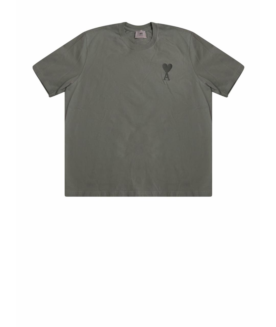 Ami Paris Салатовая хлопковая футболка, фото 1