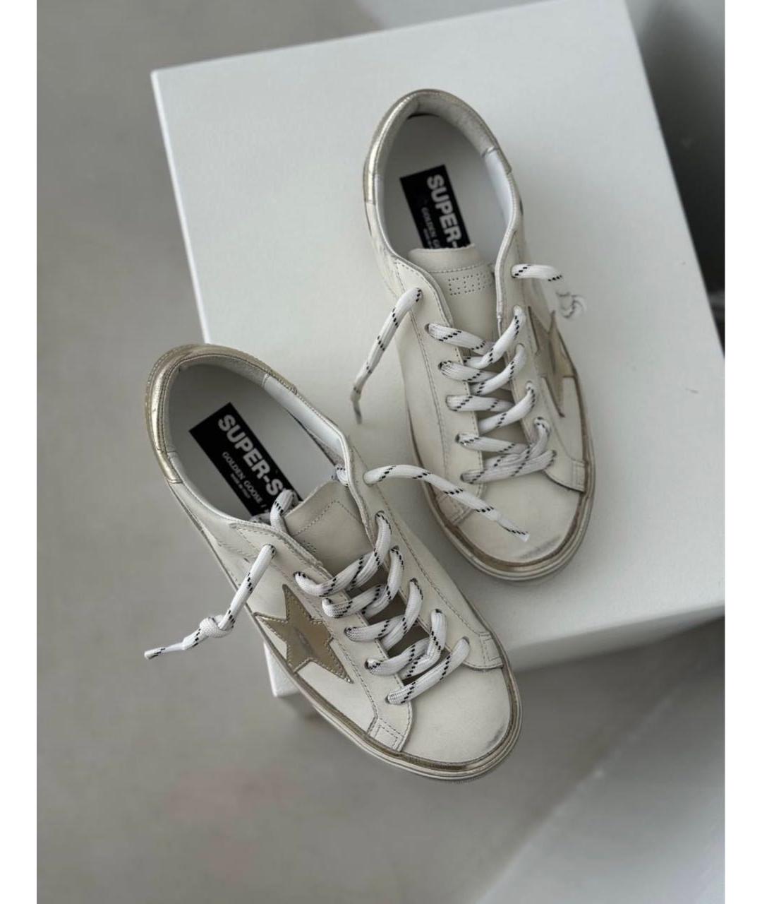 GOLDEN GOOSE DELUXE BRAND Белые кожаные кеды, фото 3