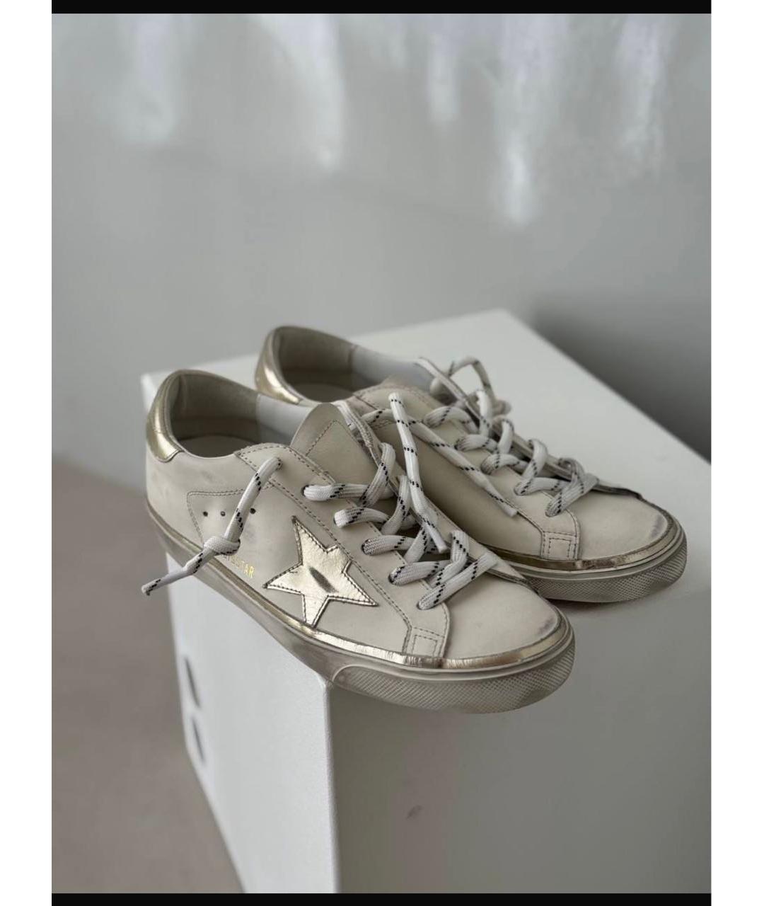 GOLDEN GOOSE DELUXE BRAND Белые кожаные кеды, фото 2