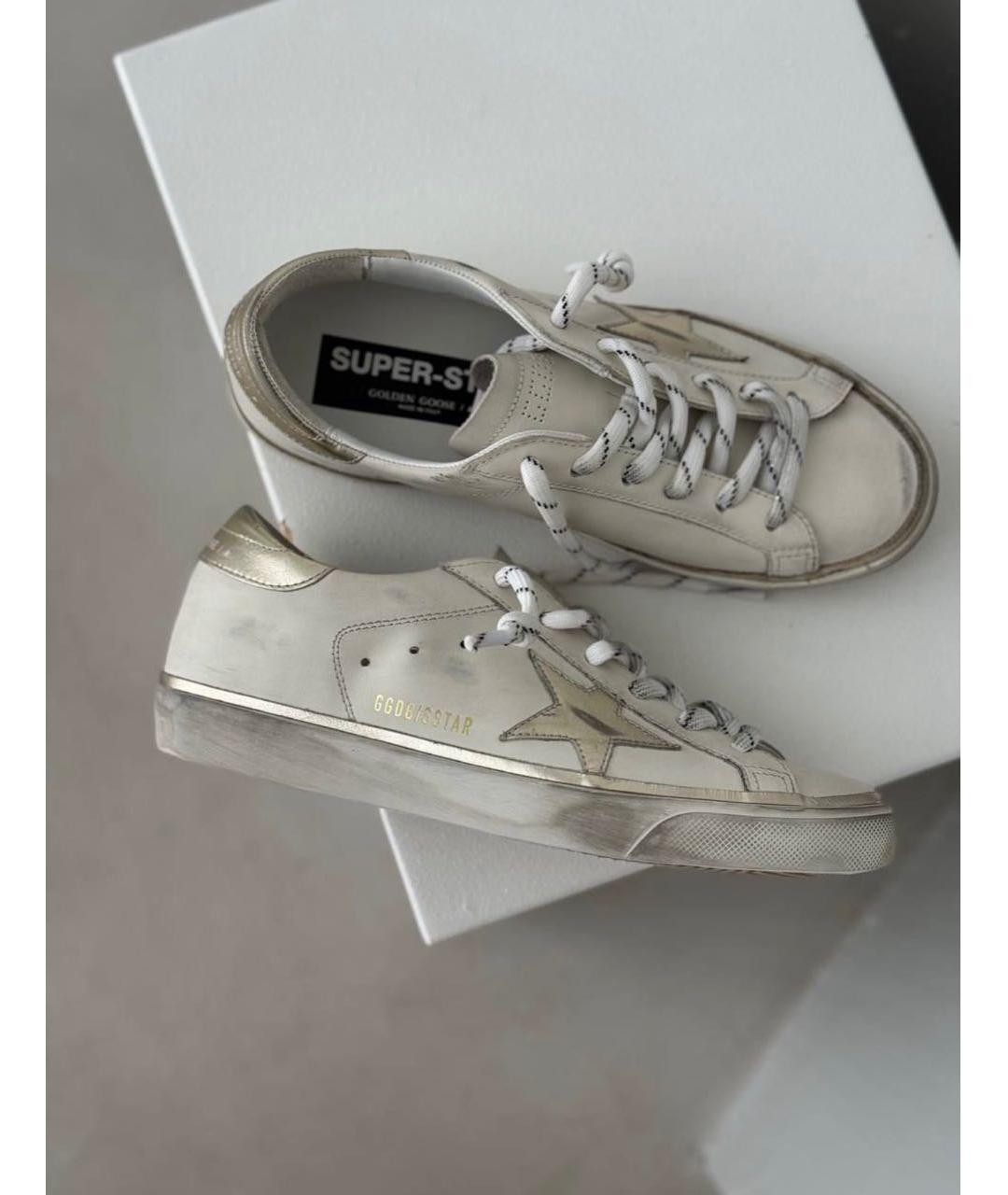 GOLDEN GOOSE DELUXE BRAND Белые кожаные кеды, фото 5
