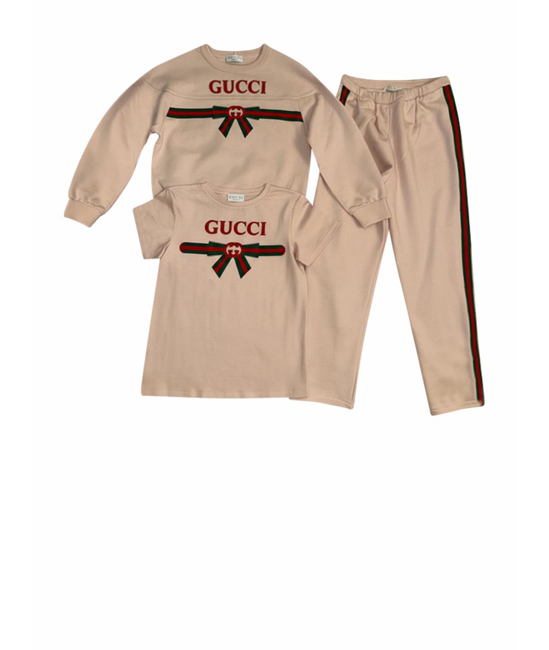 GUCCI Коралловый хлопковый комплект, фото 1