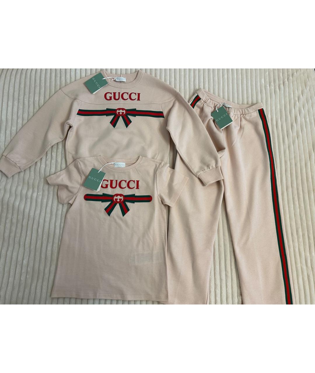 GUCCI Коралловый хлопковый комплект, фото 2