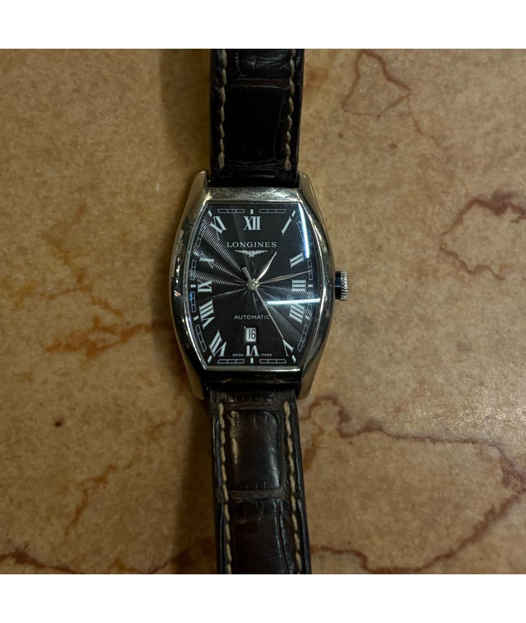 LONGINES Коричневые металлические часы, фото 5