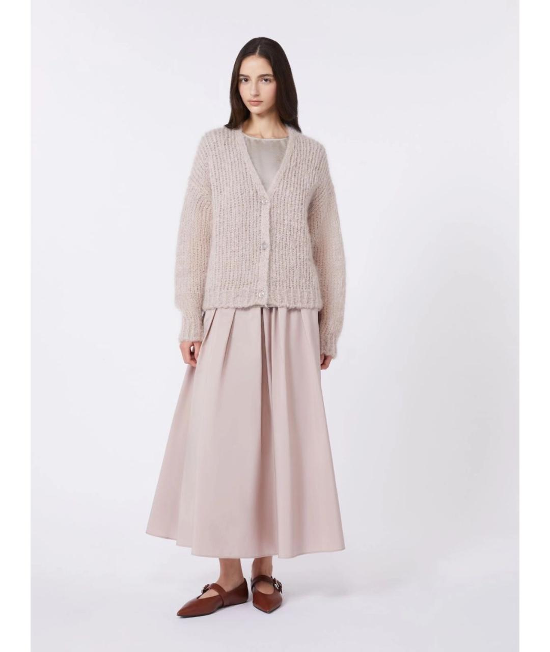 WEEKEND MAX MARA Розовый шерстяной кардиган, фото 2