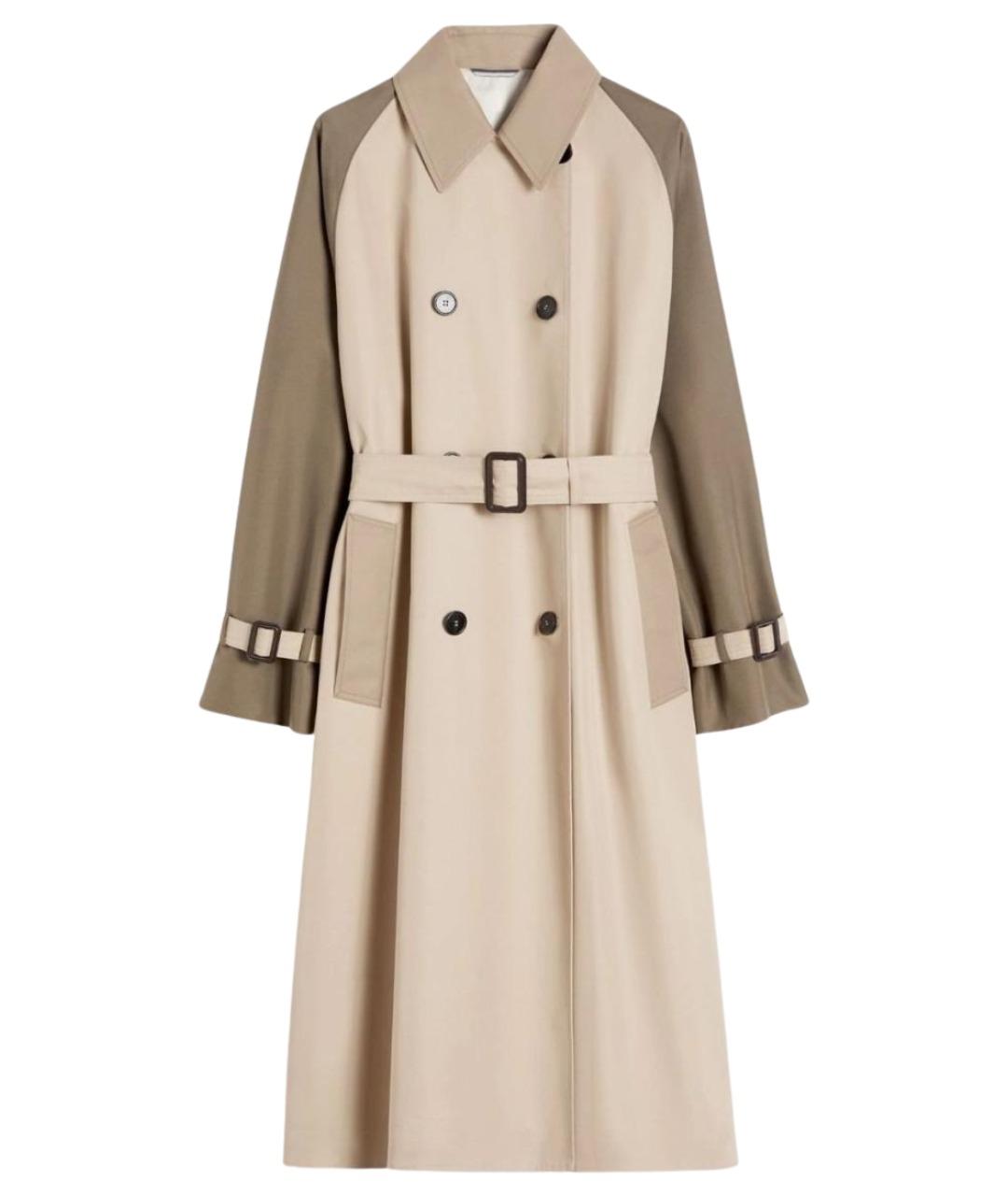 WEEKEND MAX MARA Бежевый хлопковый тренч/плащ, фото 1