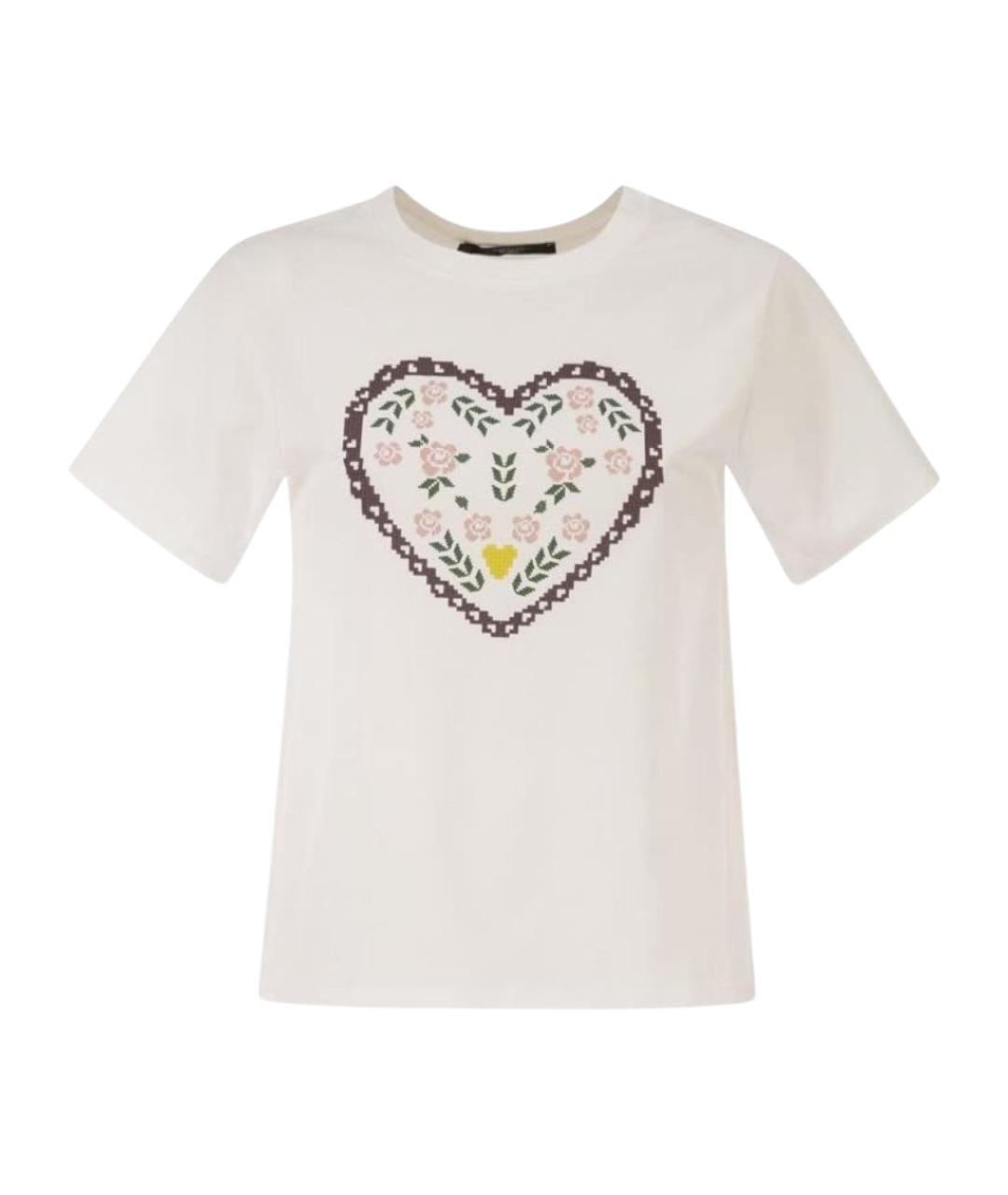 WEEKEND MAX MARA Белая хлопковая футболка, фото 1