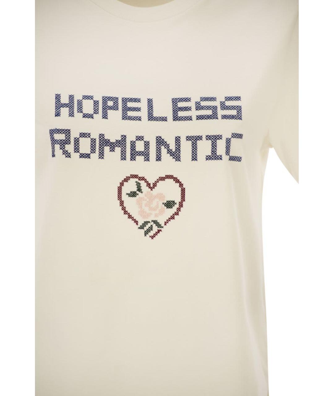 WEEKEND MAX MARA Бежевая хлопковая футболка, фото 4