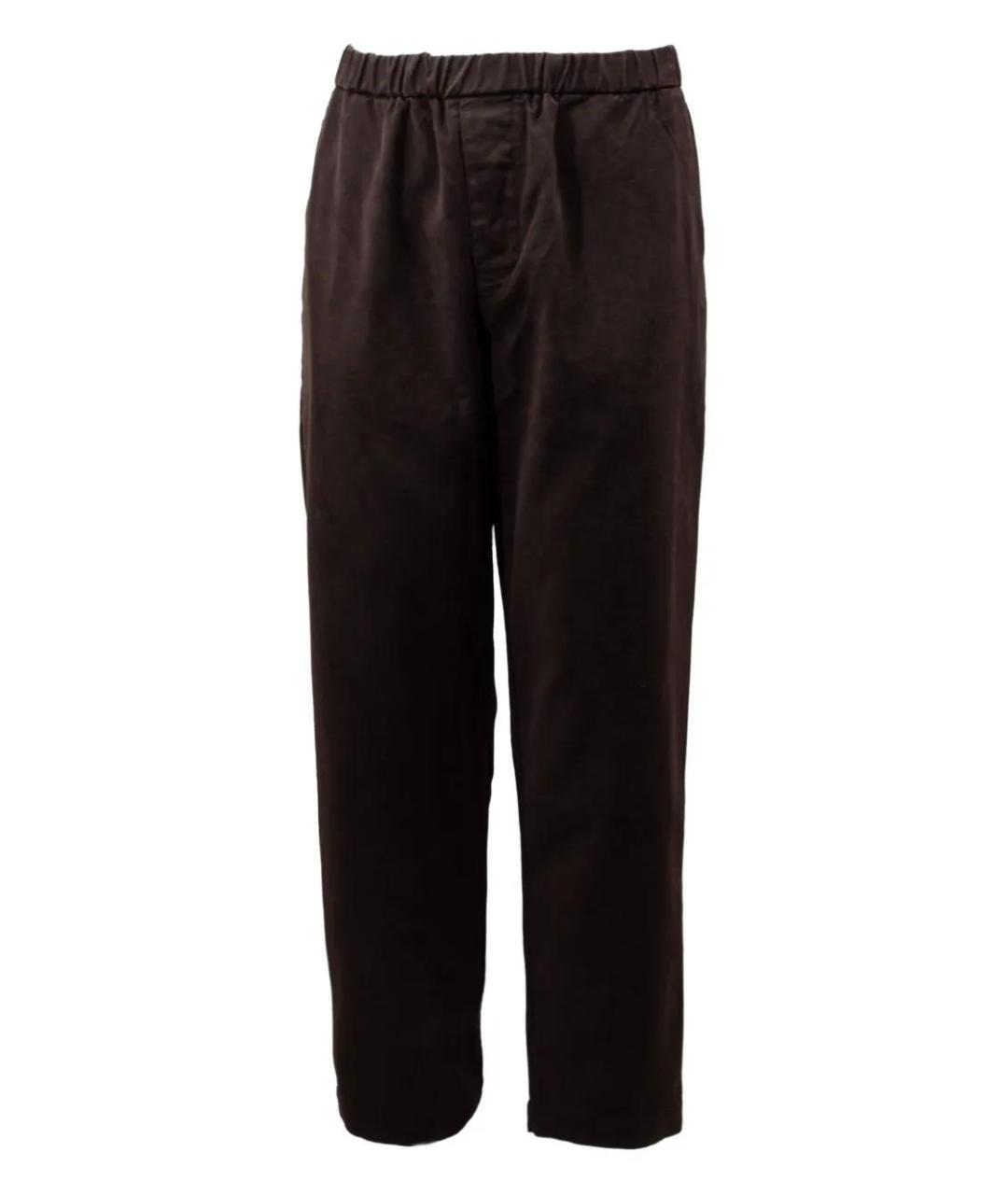 CASEY CASEY Коричневые хлопковые повседневные брюки, фото 1