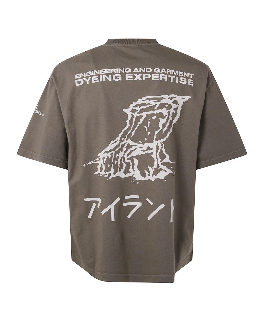 STONE ISLAND Зеленая хлопковая футболка, фото 2