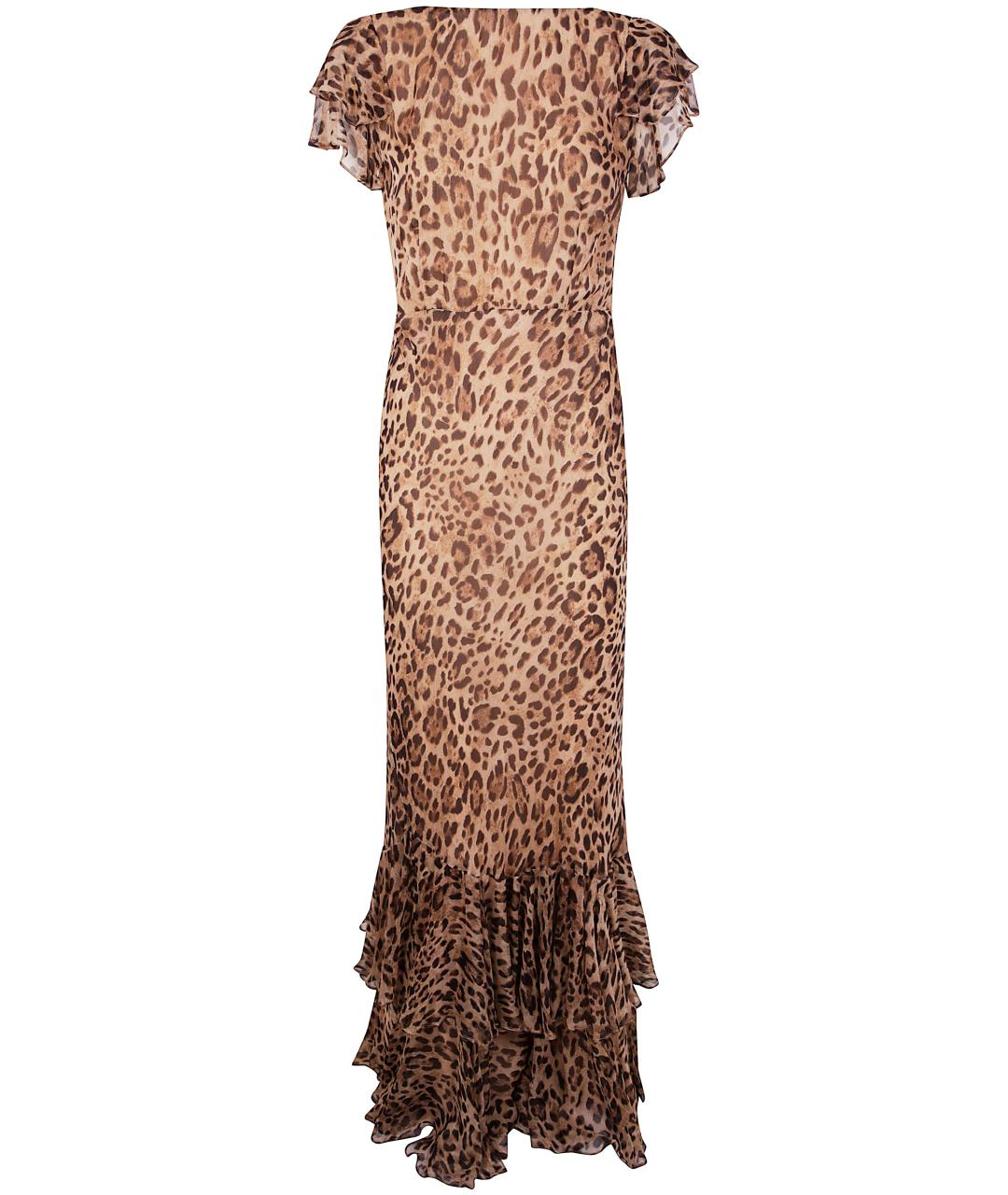 RIXO Коричневое вискозное повседневное платье, фото 1