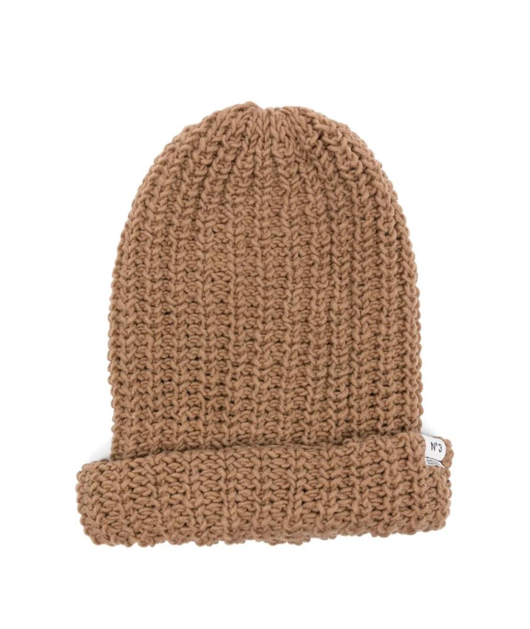 MAISON MIHARA YASUHIRO Бежевая шерстяная шапка, фото 1