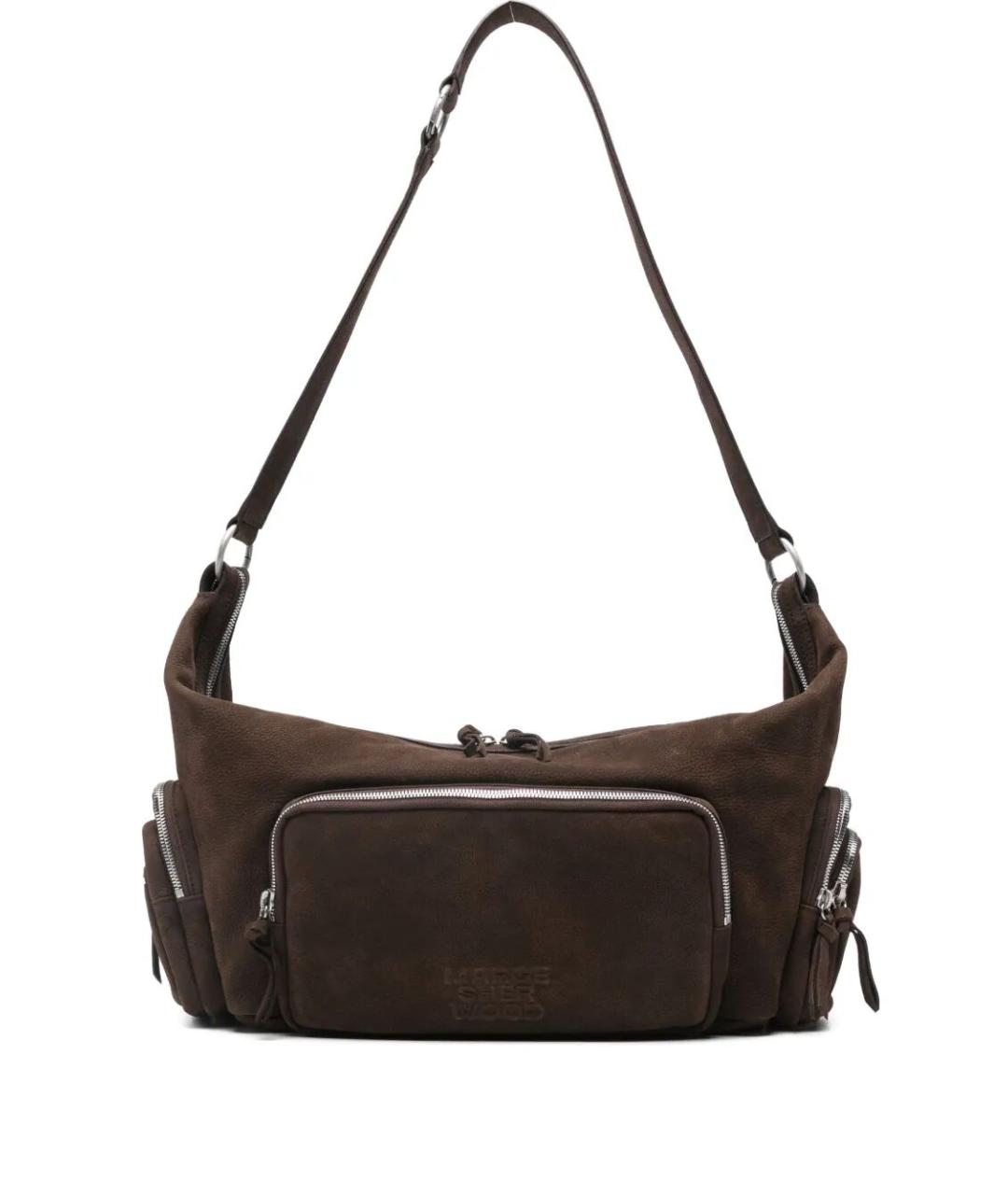MARGESHERWOOD Коричневая кожаная сумка через плечо, фото 1