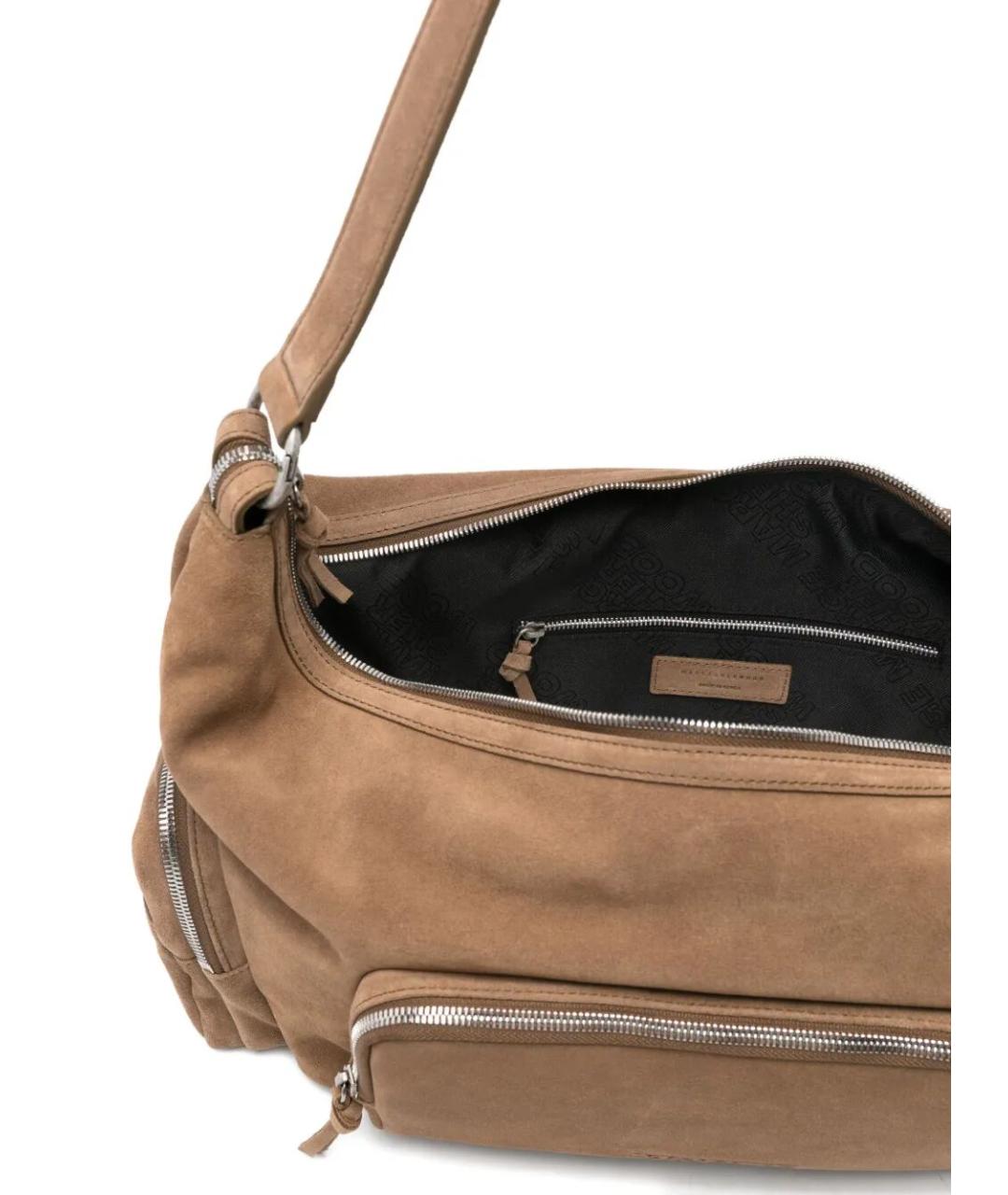 MARGESHERWOOD Коричневая кожаная сумка через плечо, фото 2