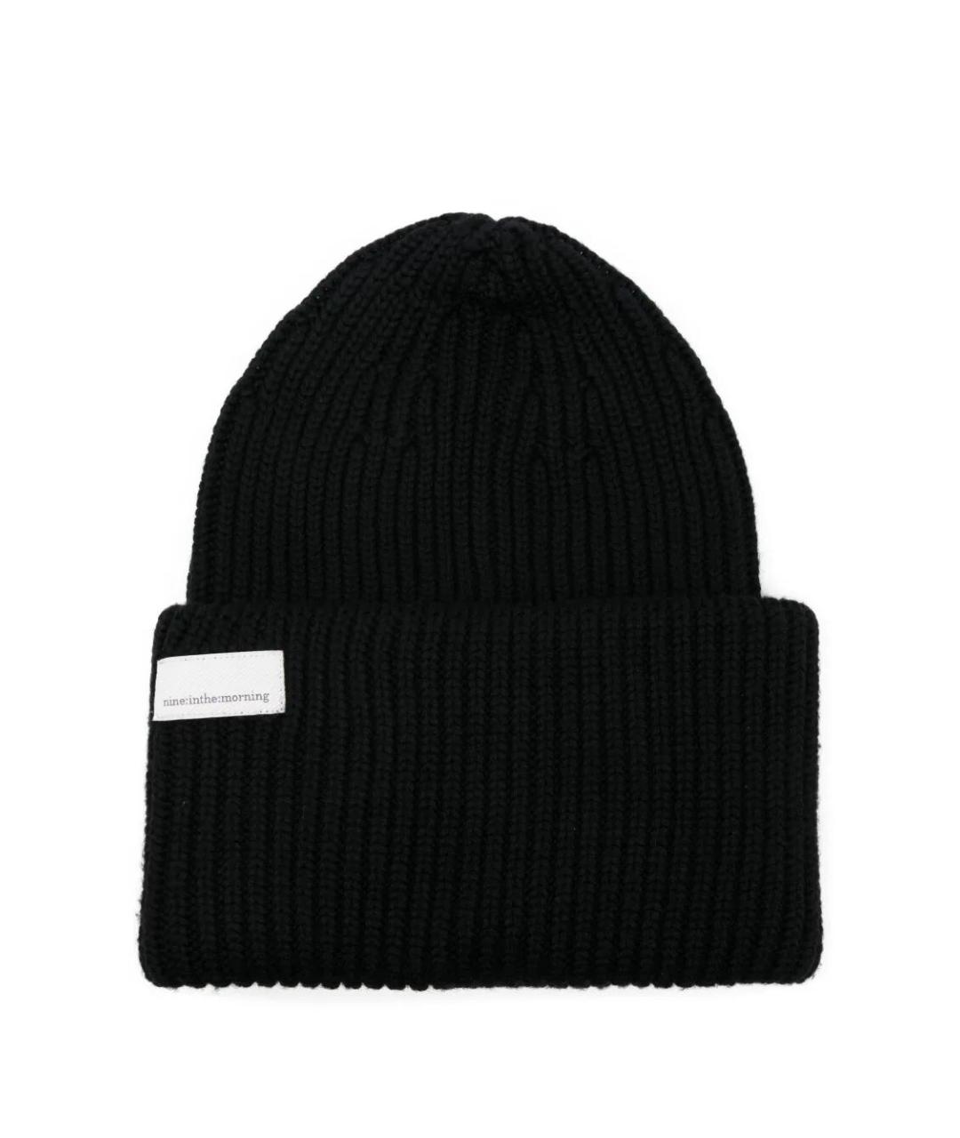 NINE IN THE MORNING Черная шерстяная шапка, фото 1