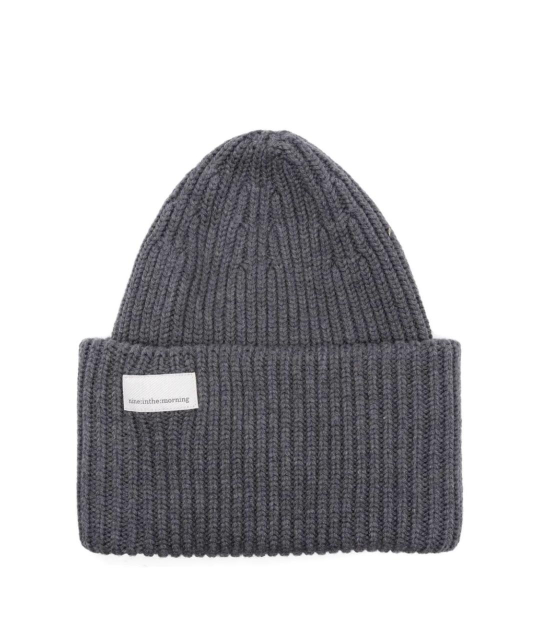 NINE IN THE MORNING Серая шерстяная шапка, фото 1