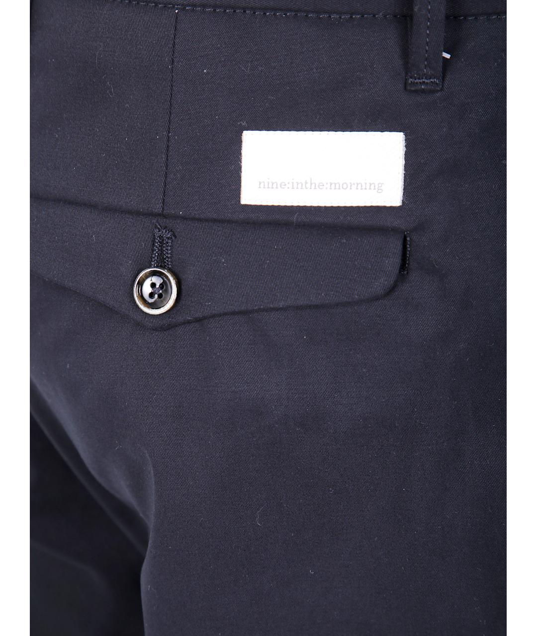 NINE IN THE MORNING Черные хлопковые повседневные брюки, фото 3