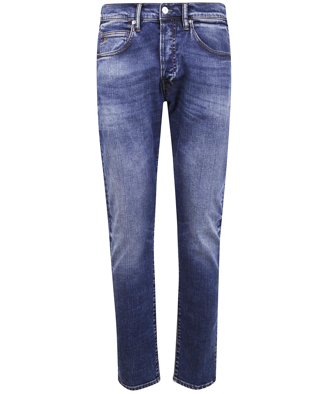 NINE IN THE MORNING Синие хлопковые джинсы скинни, фото 1