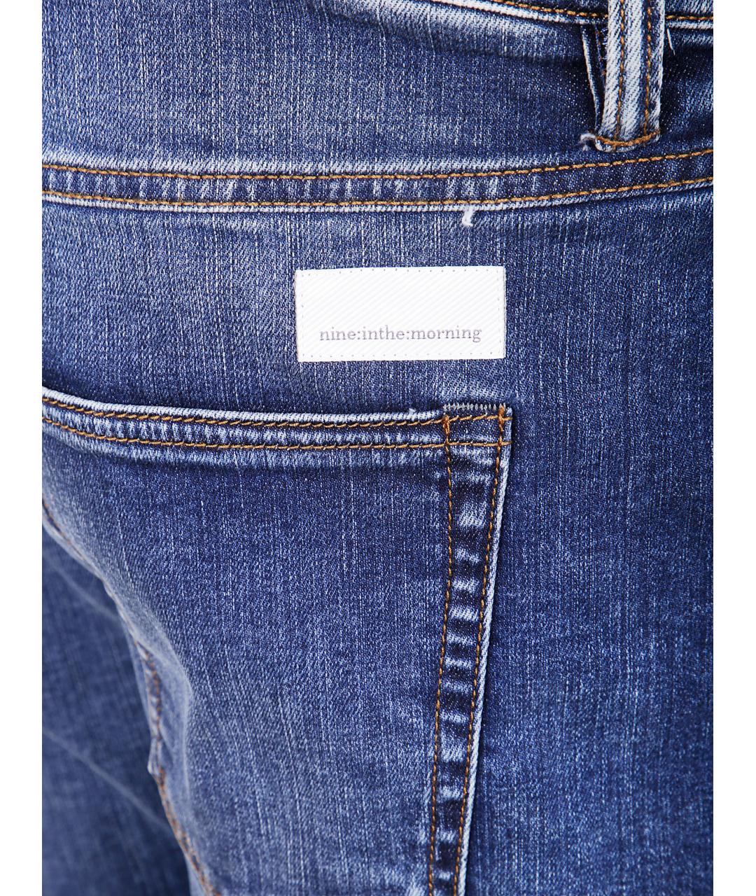 NINE IN THE MORNING Синие хлопковые джинсы скинни, фото 3