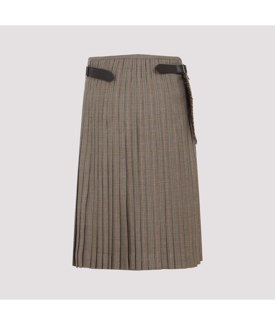 PHOEBE PHILO Мульти шерстяная юбка миди, фото 5