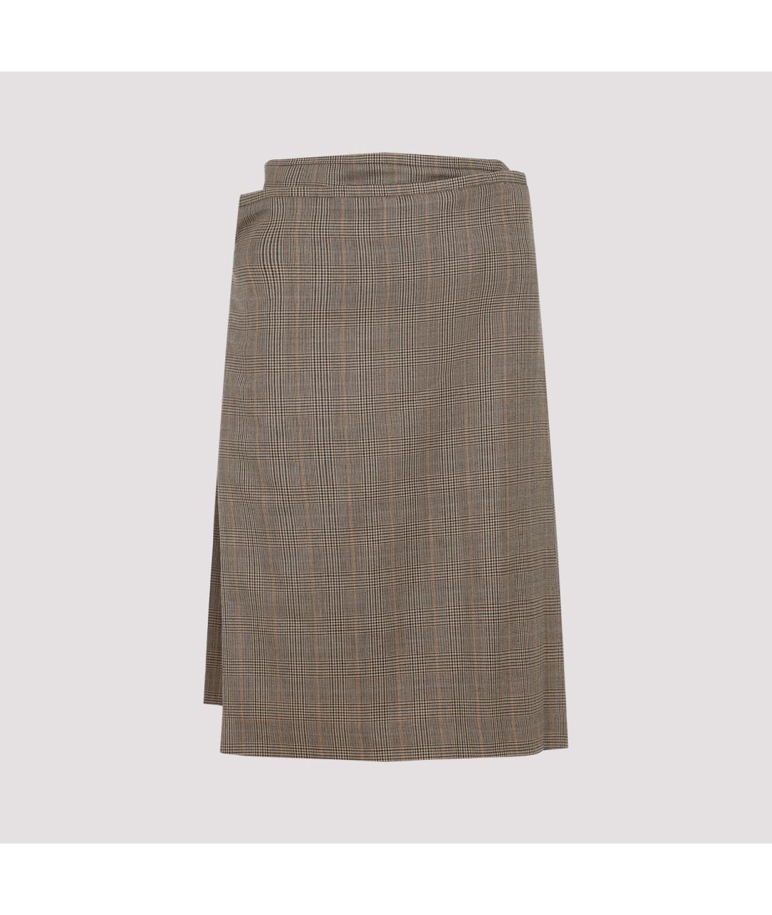 PHOEBE PHILO Мульти шерстяная юбка миди, фото 4