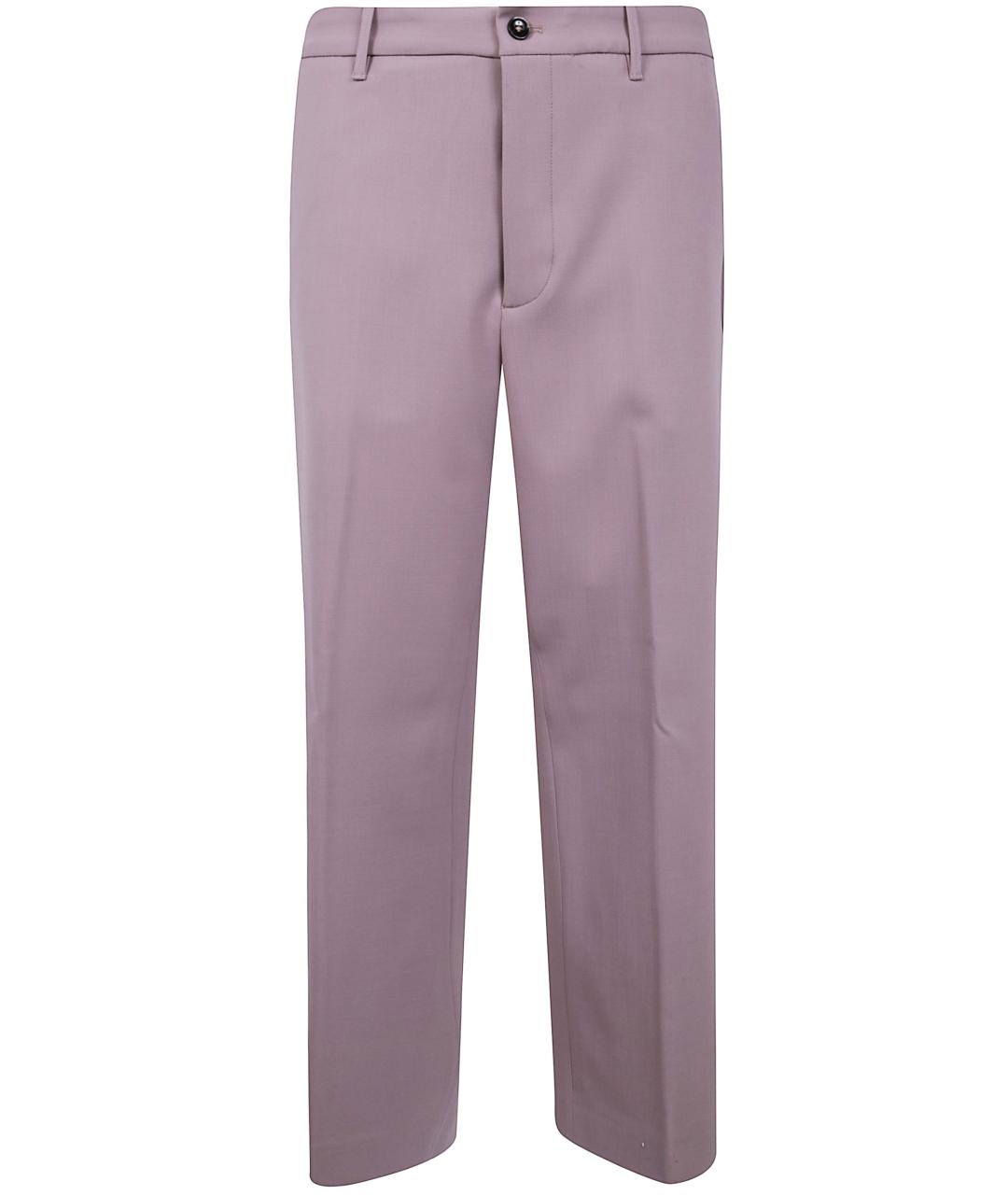 NINE IN THE MORNING Розовые шерстяные повседневные брюки, фото 1