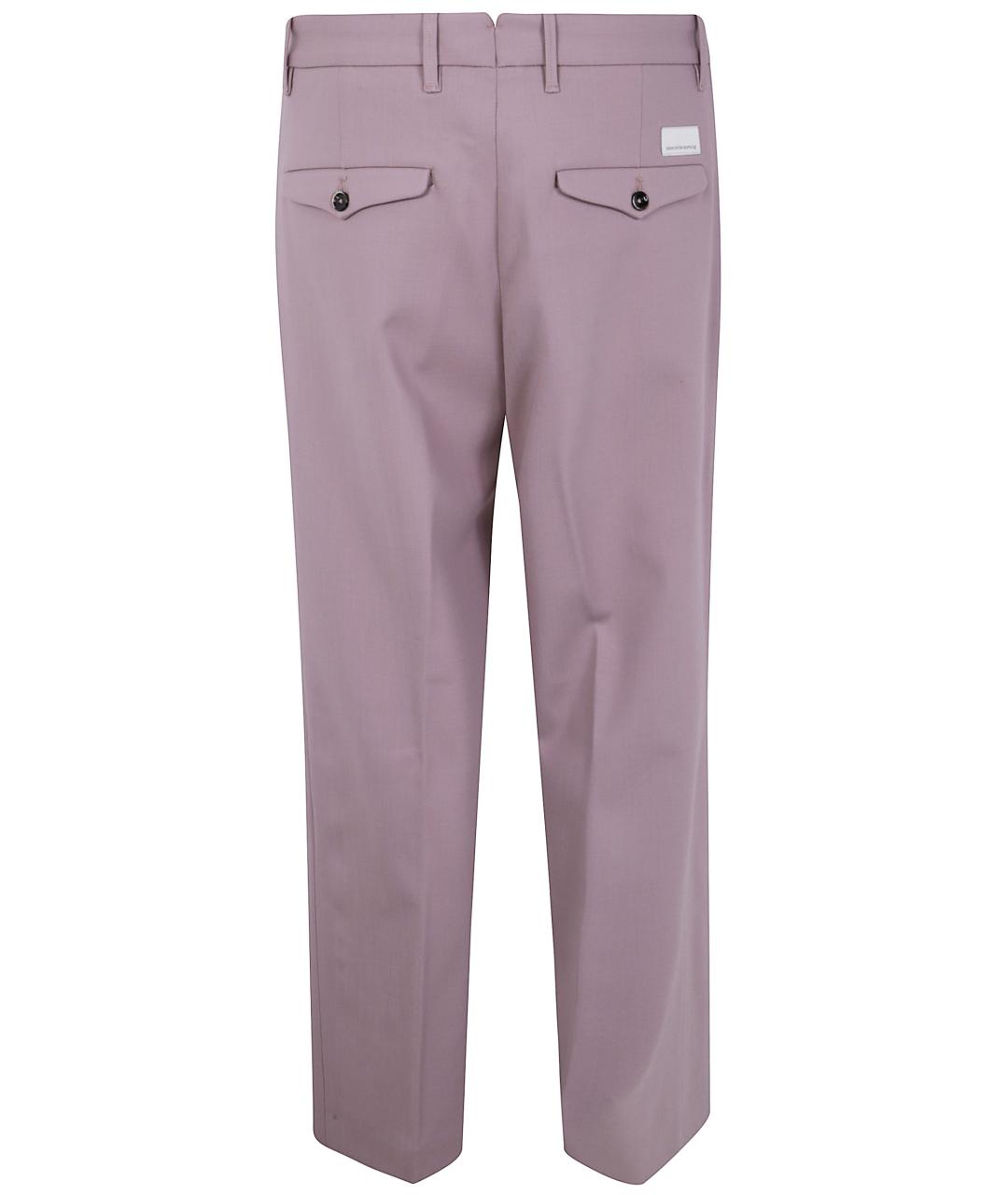 NINE IN THE MORNING Розовые шерстяные повседневные брюки, фото 2