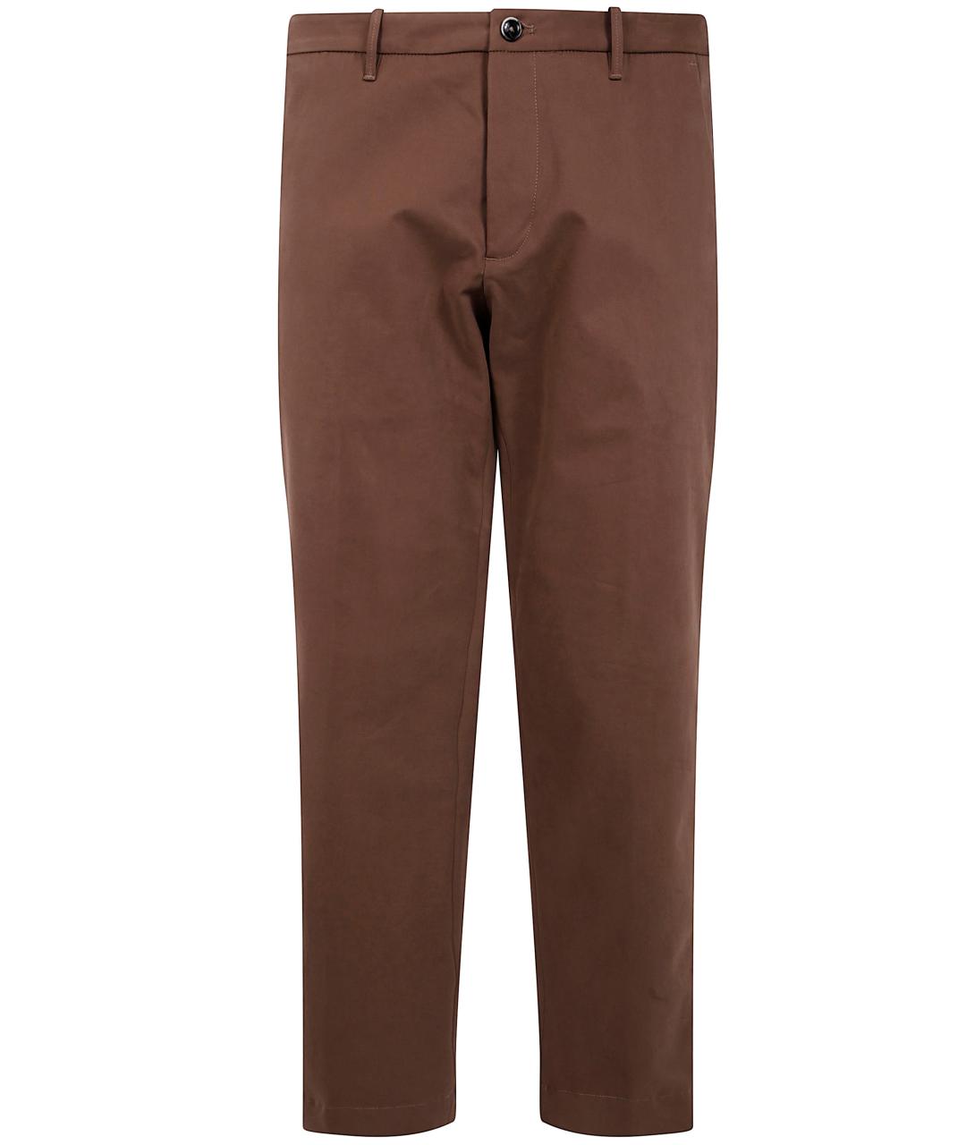 NINE IN THE MORNING Коричневые хлопковые повседневные брюки, фото 1