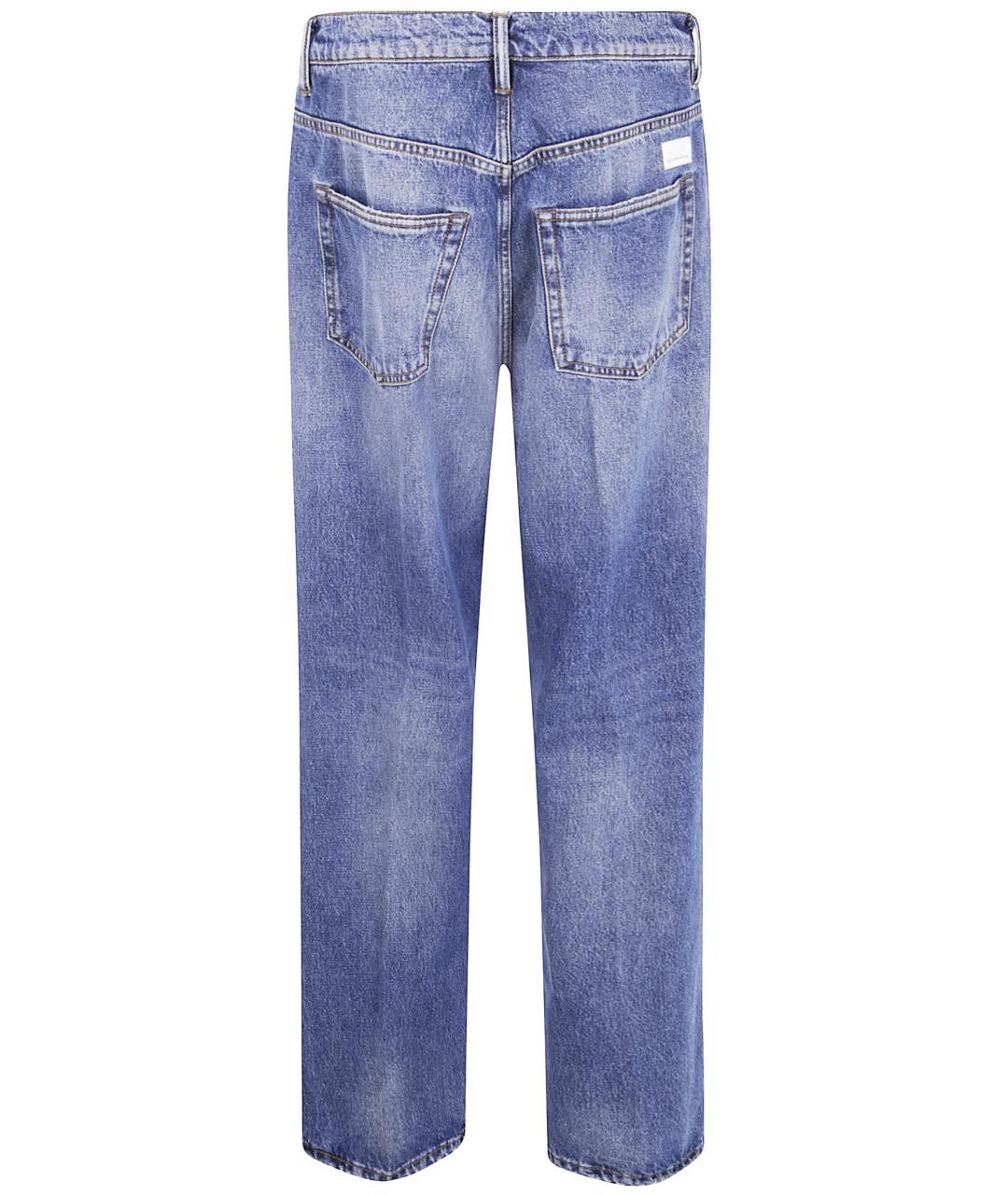 NINE IN THE MORNING Синие хлопковые прямые джинсы, фото 2