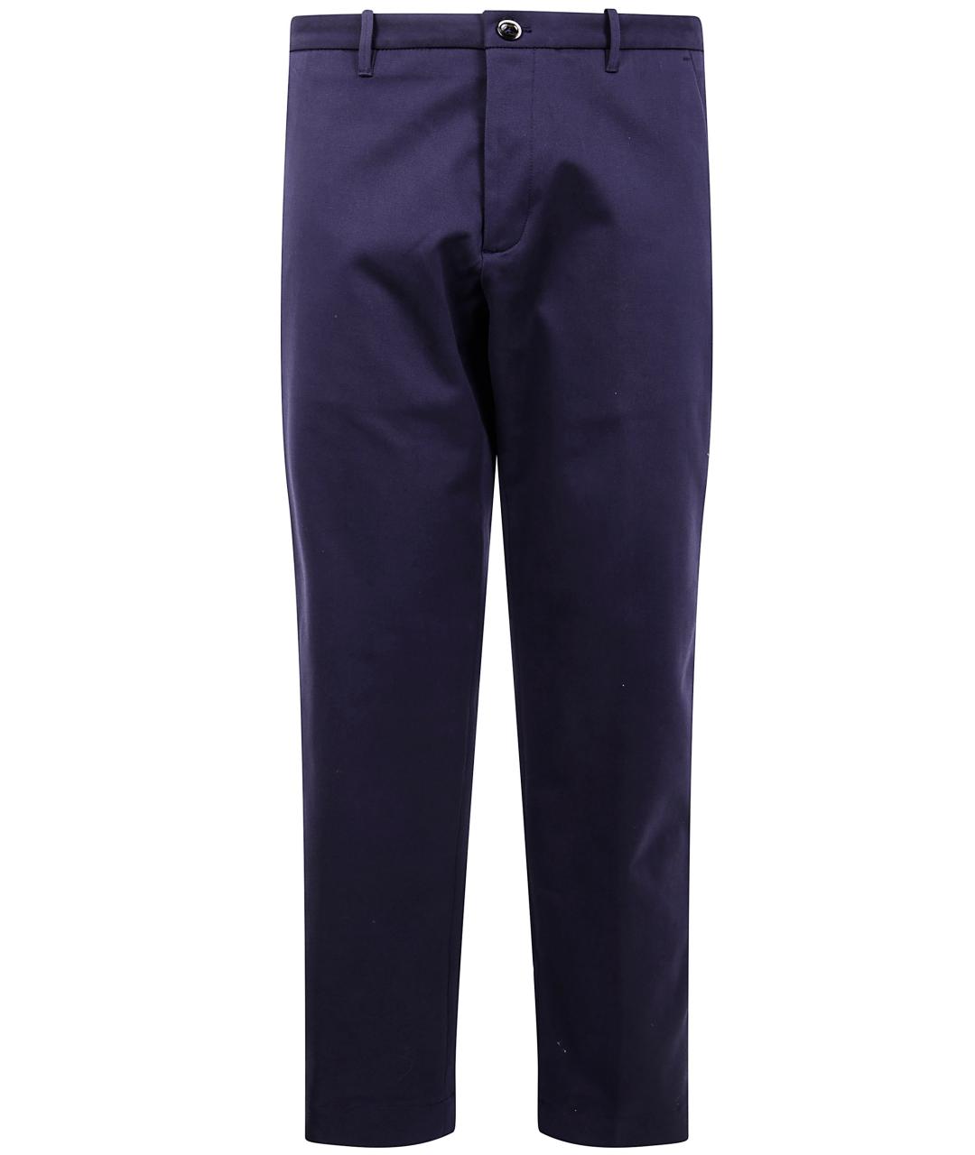 NINE IN THE MORNING Синие хлопковые повседневные брюки, фото 1