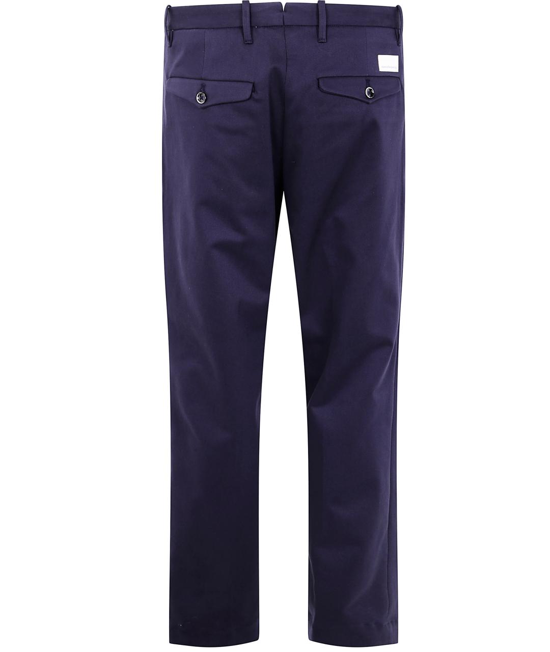 NINE IN THE MORNING Синие хлопковые повседневные брюки, фото 2