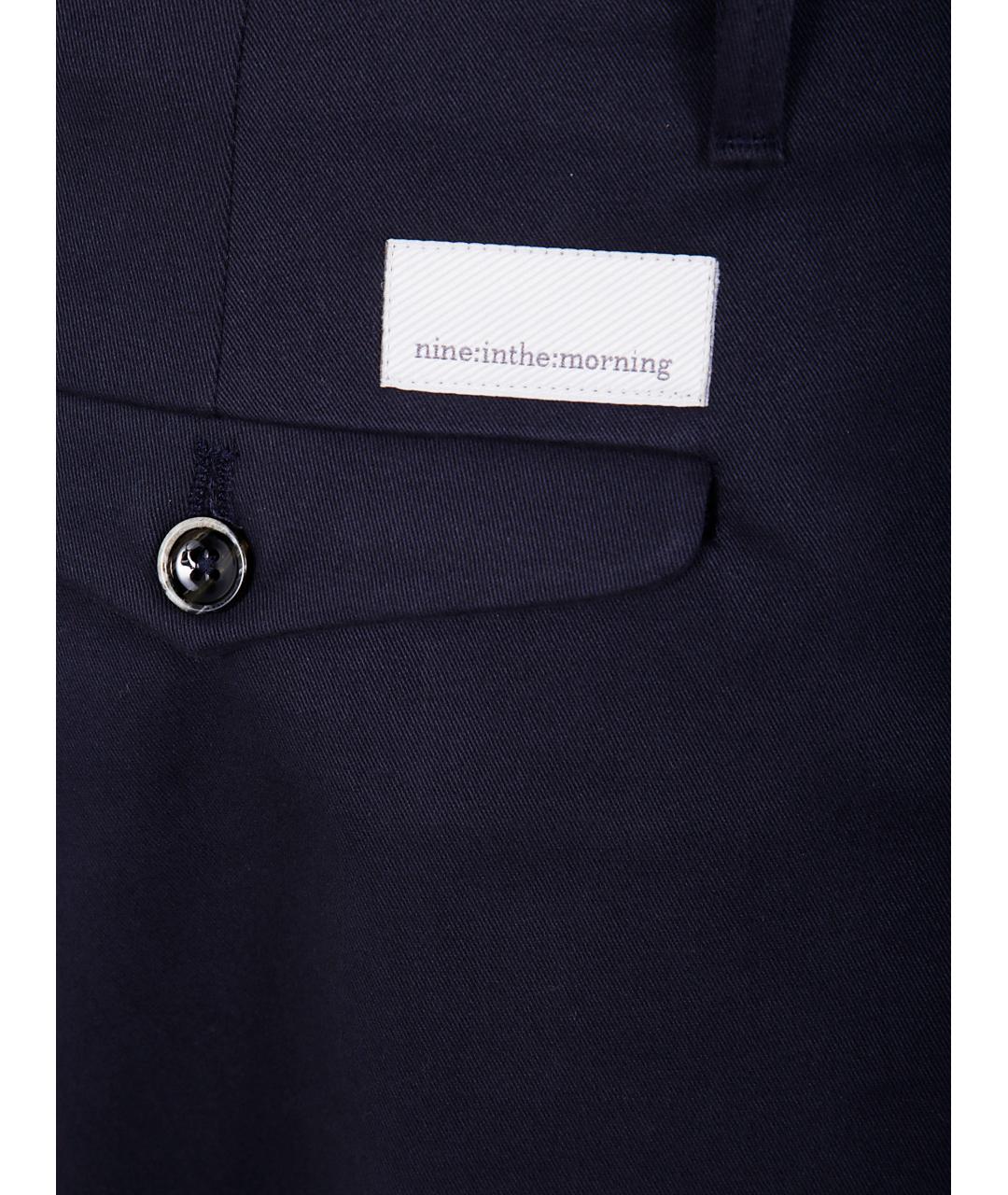 NINE IN THE MORNING Синие хлопковые повседневные брюки, фото 3