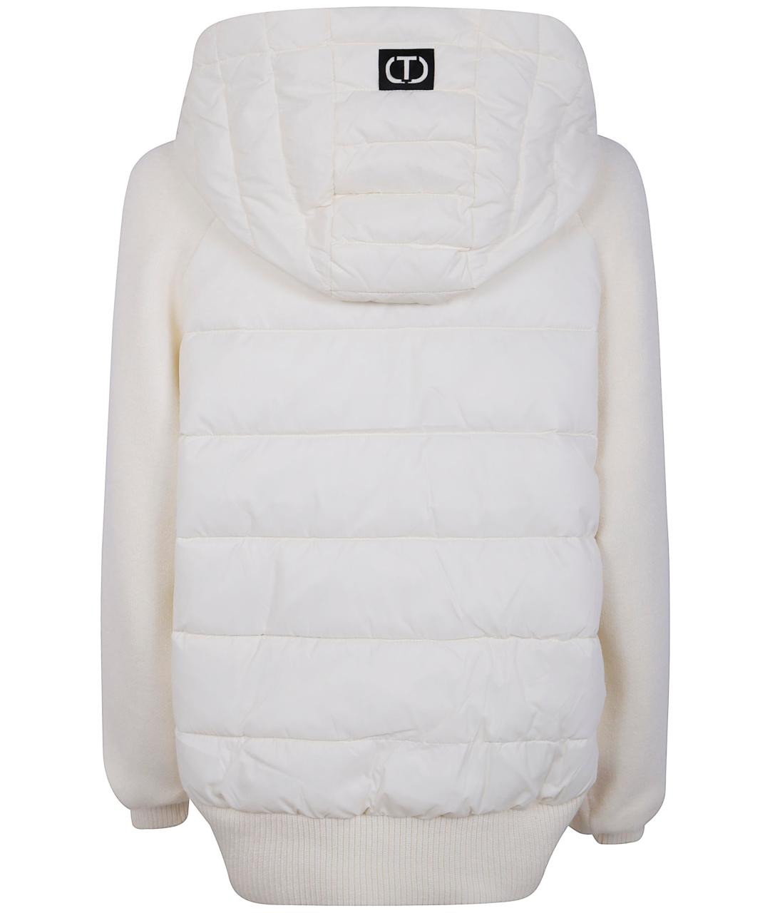 TWIN-SET Белая синтетическая куртка, фото 2