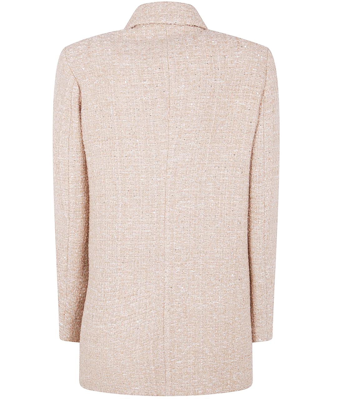 TWIN-SET Бежевое шерстяное пальто, фото 2