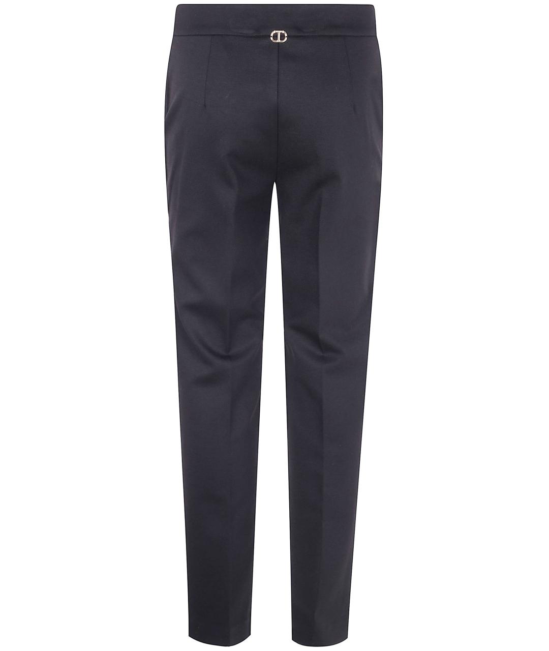 TWIN-SET Черные прямые брюки, фото 2