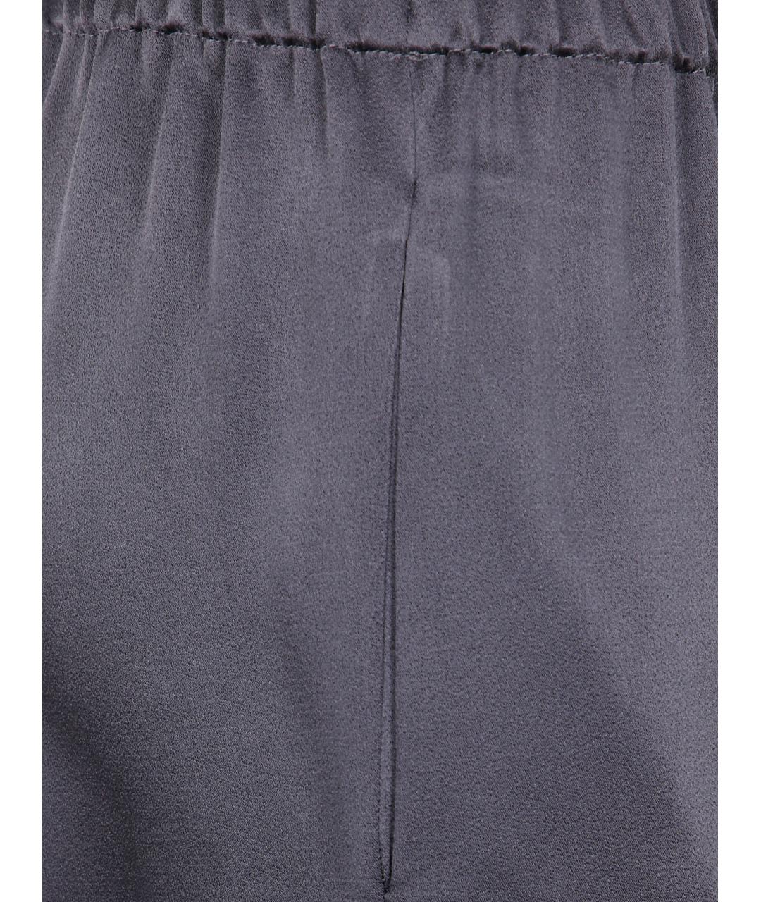 ANTONELLI FIRENZE Серые вискозные прямые брюки, фото 3