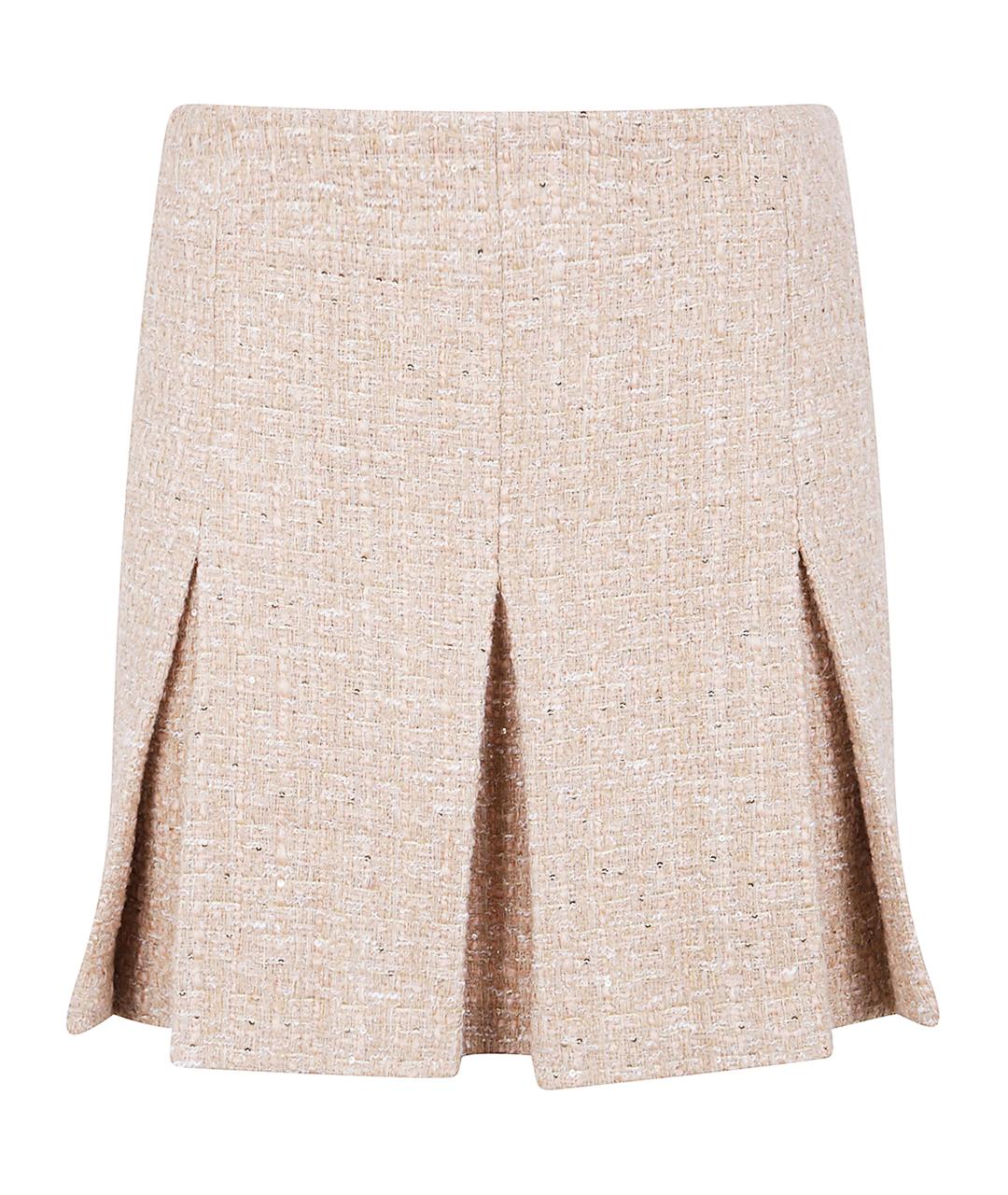 TWIN-SET Бежевая полиэстеровая юбка мини, фото 1