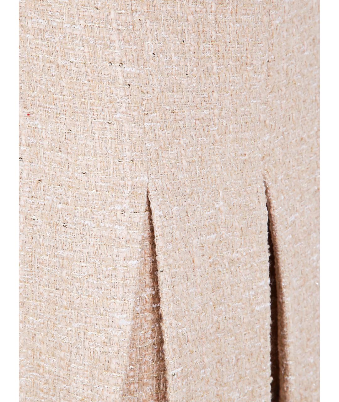 TWIN-SET Бежевая полиэстеровая юбка мини, фото 3