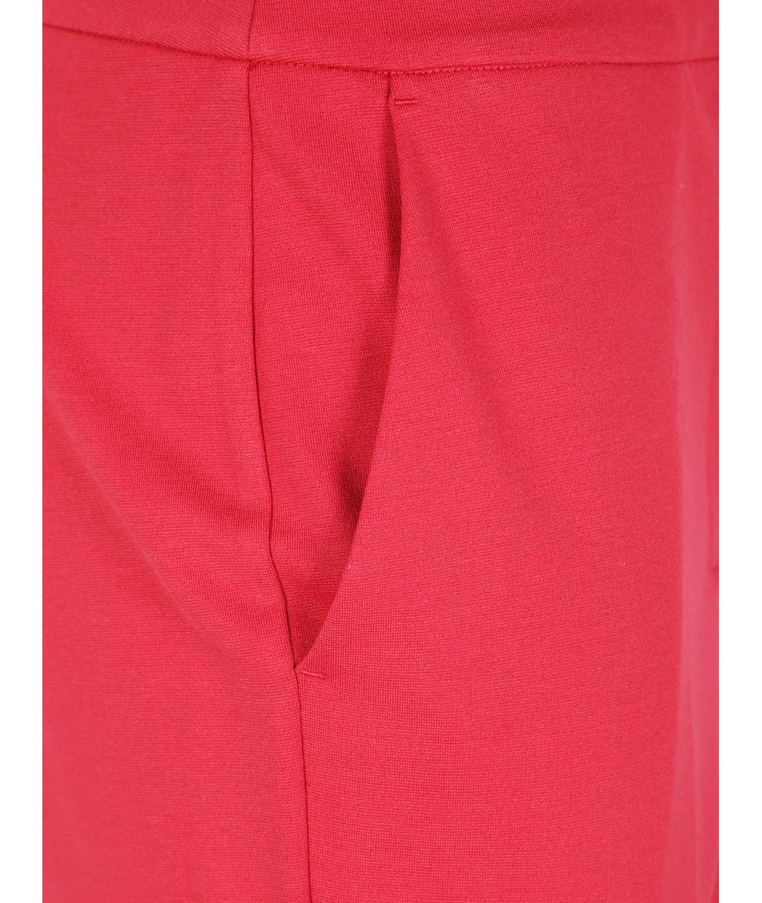 TWIN-SET Красные прямые брюки, фото 3