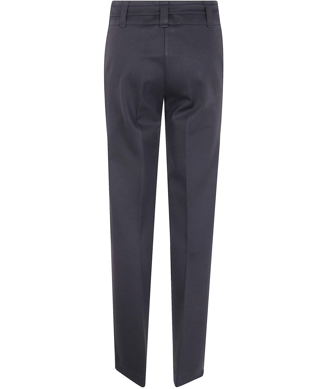 TWIN-SET Черные вискозные брюки узкие, фото 2