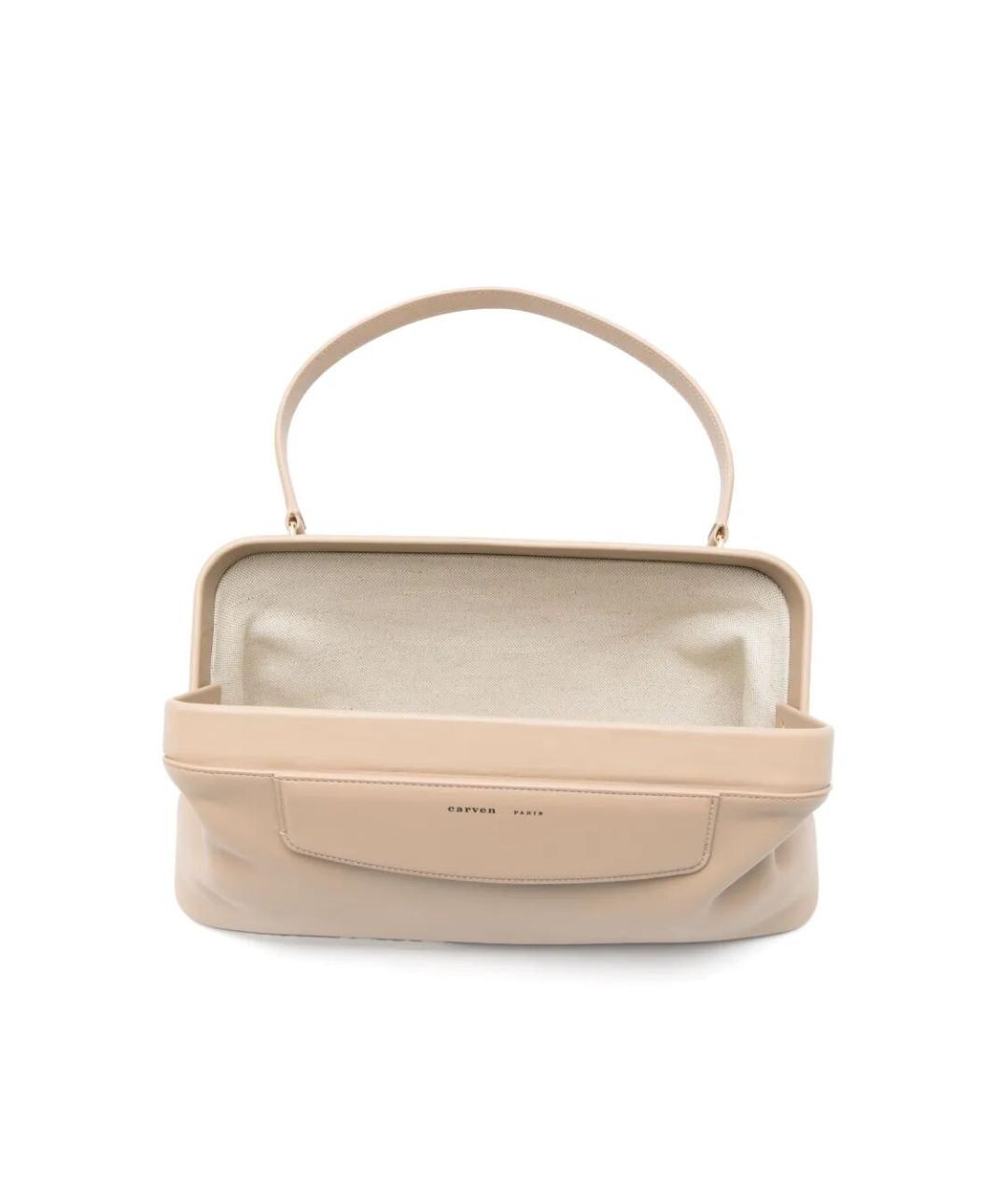 Carven Бежевая кожаная сумка через плечо, фото 2
